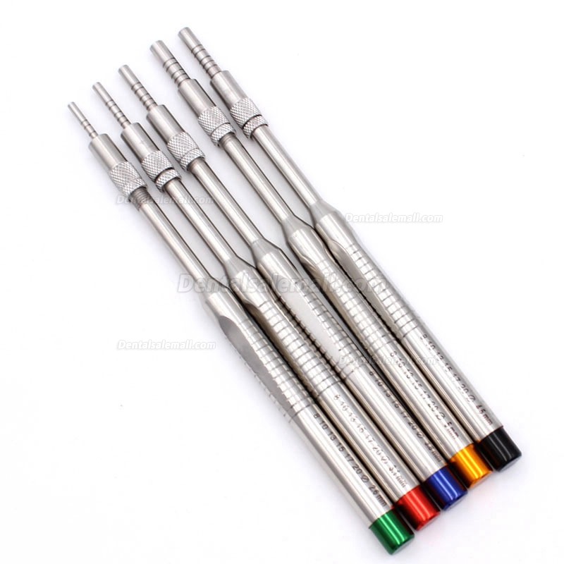 5 Pcs/Set Dental Implant Osteotome Instrument Mandibular Sinus Elevator Tool Concave Tips sinus Lifting Device Implant Bone Extruder